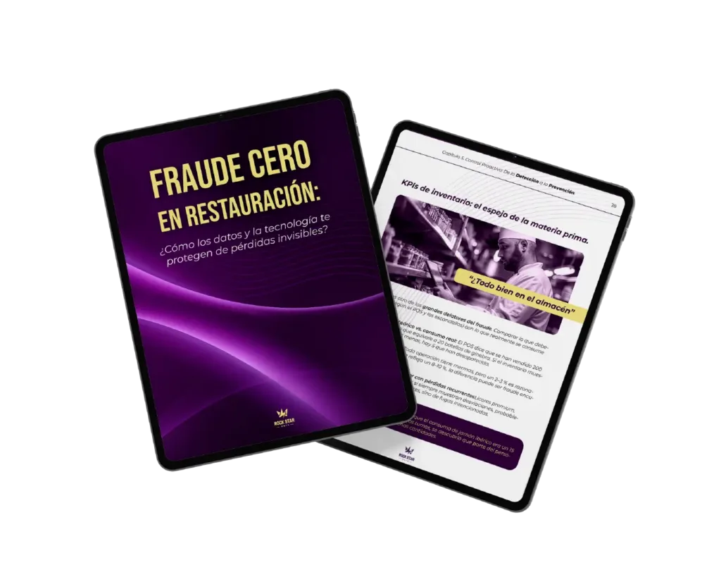 Ebook fraude cero en restauración, dos tablets.