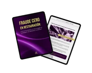 Ebook fraude cero en restauración, dos tablets.