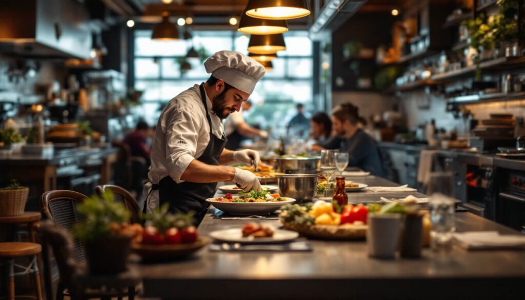 hombre cocinando mostrando el roi de las campañas gastronómicas