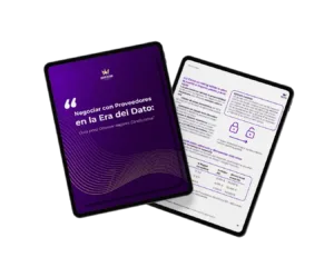 Ebook negociar con proveedores, tablet mockup
