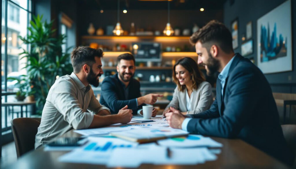 personas definiendo la financiación para tu restaurante